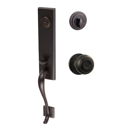 Sure-Loc Hardware Sure-Loc Hardware Solitude Handleset, Juniper Handleset Trim, Vintage Bronze SL507-JN 11P